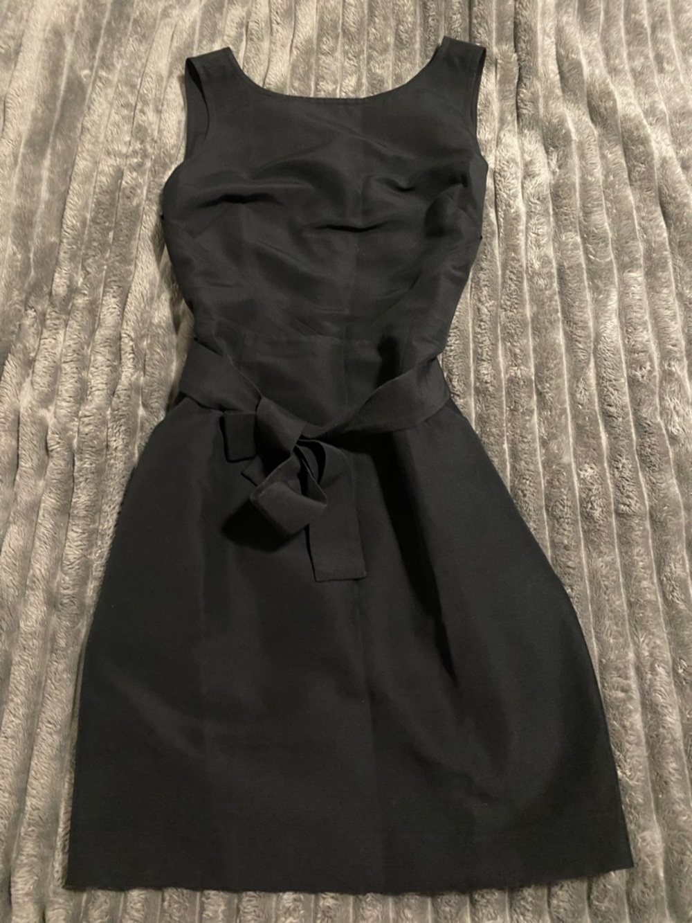 Talbot’s Classic Black Sleeveless Belted Sheath Dress